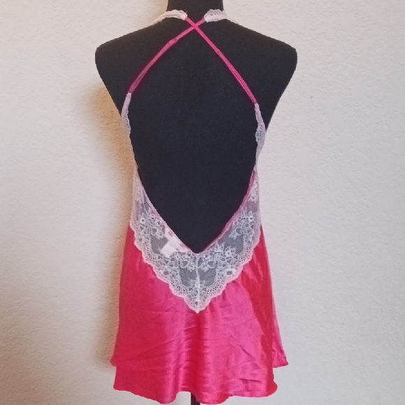 Victorias Secret Elegant Pink Lace Chemise - Picture 8 of 10